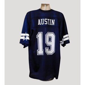 Dallas Cowboys Miles Austin 19 Jersey Large Blue Polyester Authentic Apparel